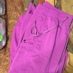 Vibrant Pink Jogger Scrub Pants